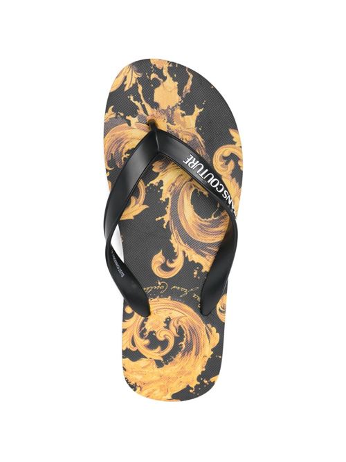 Infradito donna con stampa barocca Versace jeans Couture | 80VA3SQ7ZSS80G89